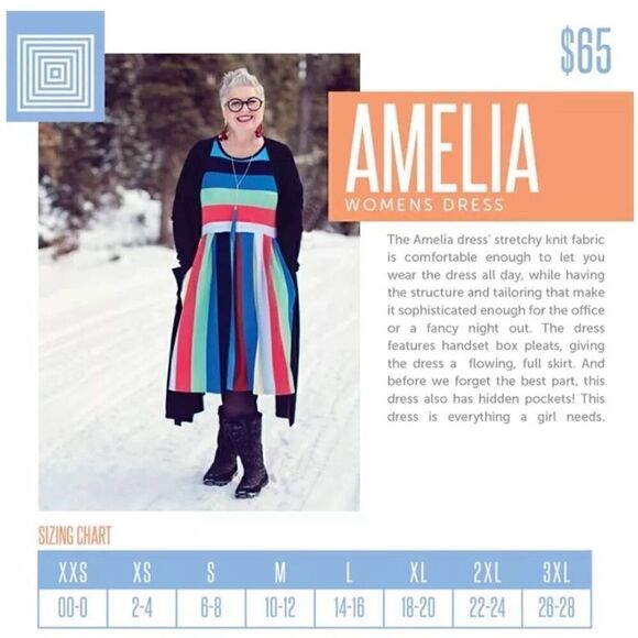 Lularoe Large Amelia watercolor artist artsy teacher paint splatter dress - Picture 4 of 6